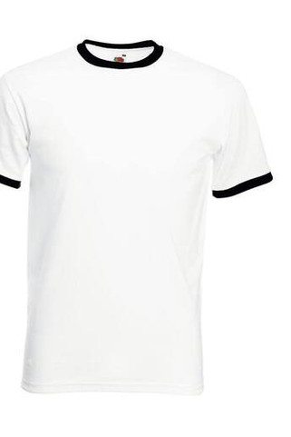 Fruit of the Loom SC245 - Tricou Ringer pentru bărbați 100% bumbac