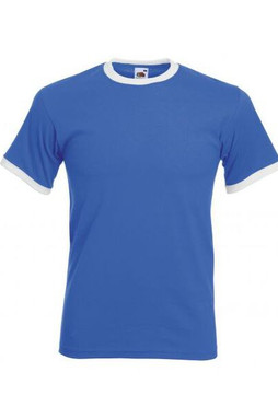Fruit of the Loom SC245 - Ringer Mens T-Shirt 100% Cotton