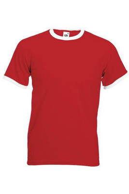 Fruit of the Loom SC245 - Ringer Men's T-Shirt 100% Cotton