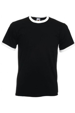 Fruit of the Loom SC245 - T-shirt da uomo Ringer 100% cotone