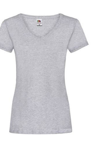 Fruit of the Loom SC601 - T-skjorte for kvinner med V-hals