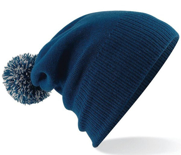 Beechfield BF450 - Cappello Invernale con Pompom Bicolore