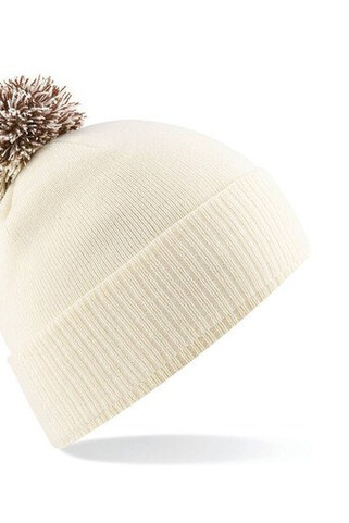 Beechfield BF450 - Trendy Two-Tone Pompom Winter Beanie