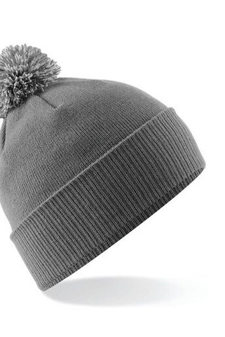Beechfield BF450 - Trendy Two-Tone Pompom Winter Beanie