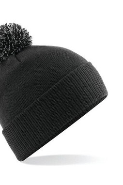 Beechfield BF450 - Trendy Beanie med Tofarvet Pompom