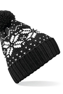 Beechfield BF456 - Chic Winter Blossom Knit Beanie with Pom Pom