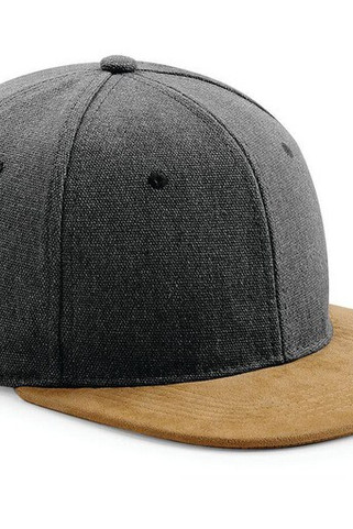 Beechfield BF668 - Beechfield Mens Urban Snapback Cap with Suede Visor