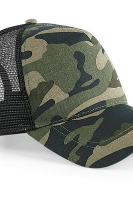 Beechfield BF694 - Urban Style Camo Snapback Cap with Mesh Ventilation