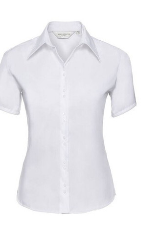 Russell Collection JZ57F - Camicia da donna a manica corta Ultimate Non-Iron