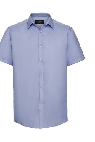 Russell Collection JZ963 - Short Sleeve Herringbone Shirt