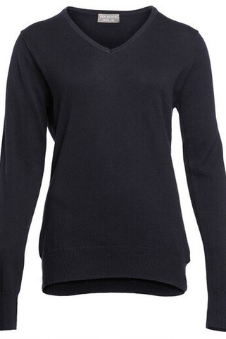 Pen Duick PK451 - Elegant Womens V Neck Sweater with Ribbed Details