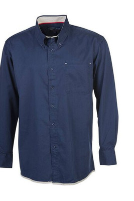 Pen Duick PK605 - Stijlvolle Twill Overhemd Met Contrasterende Details