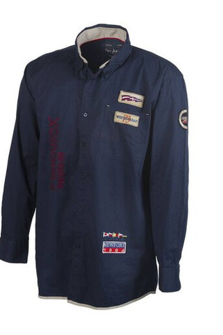Pen Duick PK690 - Embroidered Twill Heritage Shirt with Patches