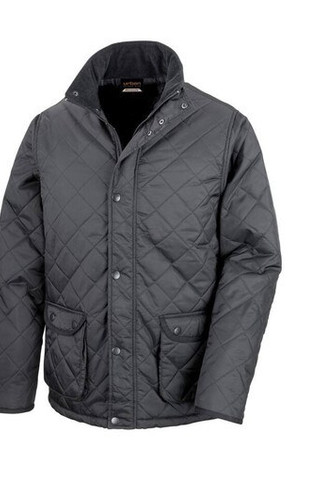 Result RS195 - Elegant Quilted Polyester Zip Jacket with Corduroy Collar