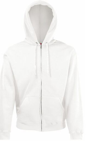 Fruit of the Loom SC374 - Hættetrøje med lynlås til mænd