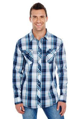 Burnside 8202 - LONG SLEEVE PLAID PATTERN WOVEN
