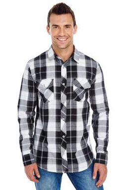 Burnside 8202 - LONG SLEEVE PLAID PATTERN WOVEN