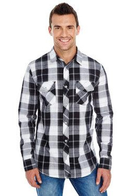 Burnside 8202 - LONG SLEEVE PLAID PATTERN WOVEN
