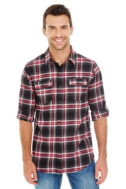 Burnside 8210 - MENS WOVEN PLAID FLANNEL