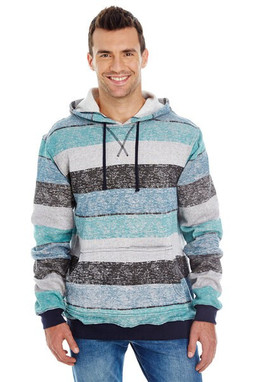 Burnside 8603 - PRINTED STRIPED MARL PULLOVER