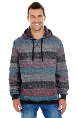 Burnside 8603 - PRINTED STRIPED MARL PULLOVER