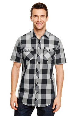 Burnside 9203B - Camisa tejida a cuadros