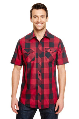 plaid shirt for men black and blue