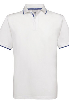 B&C BC430 - Cotton Polo Shirt with Contrasting Collar and Sleeves