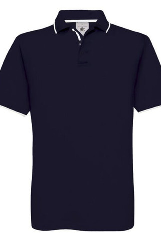 B&C BC430 - Cotton Polo Shirt with Contrasting Collar and Sleeves