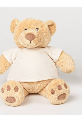 Mumbles MM021 - Cuddly Honey Plush Bear with Velour T-Shirt
