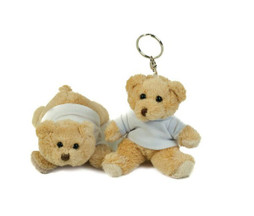 Mumbles MM023 - Lichtbruine Knuffelbeer Sleutelhanger en Magneet