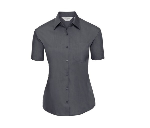 Russell Collection JZ35F - Poplin skjorte til kvinder