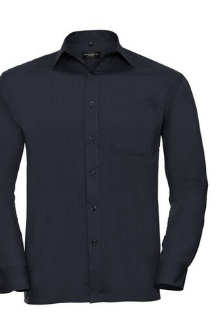 Russell Collection JZ934 - Classic Mens Poplin Shirt with Whalebone Collar