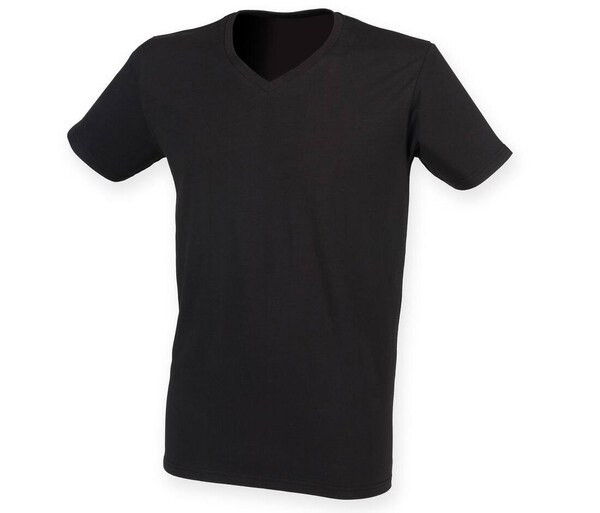Skinnifit SF122 - Men's stretch cotton v-neck T-shirt