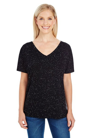 Threadfast 203FV - Ladies Triblend Fleck Short-Sleeve V-Neck T-Shirt