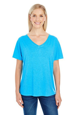 Threadfast 203FV - Ladies Triblend Fleck Short-Sleeve V-Neck T-Shirt