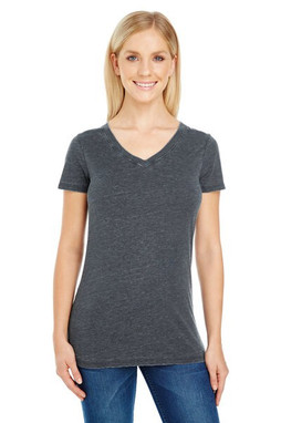 Threadfast 208B - Ladies Vintage Dye Short-Sleeve V-Neck T-Shirt