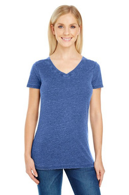 Threadfast 208B - Ladies Vintage Dye Short-Sleeve V-Neck T-Shirt