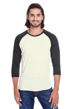 Threadfast 302G - Unisex Triblend 3/4-Sleeve Raglan