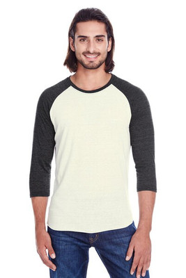 Threadfast 302G - Unisex Triblend 3/4-Sleeve Raglan