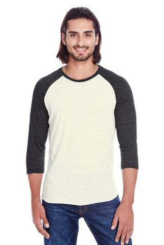 Threadfast 302G - Unisex Triblend 3/4-Sleeve Raglan