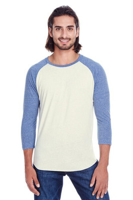 Threadfast 302G - Unisex Triblend 3/4-Sleeve Raglan