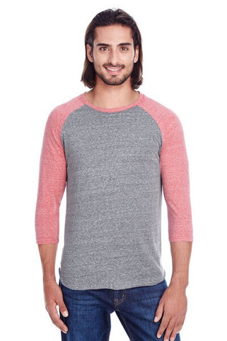 Threadfast 302G - Unisex Triblend 3/4-Sleeve Raglan