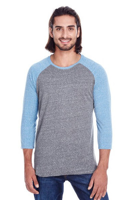 Threadfast 302G - Unisex Triblend 3/4-Sleeve Raglan