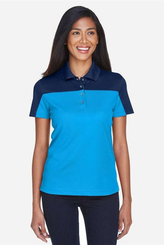Core 365 CE101W - Polo piqué Performance Balance Color Block pour femme