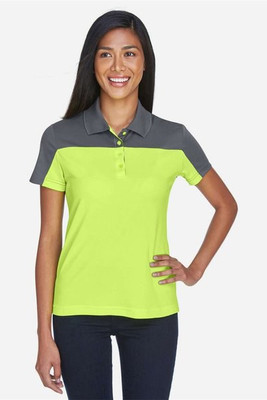 Core365 CE101W - Ladies Balance Colorblock Performance Piqué Polo