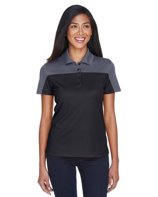 Core365 CE101W - Ladies Balance Colorblock Performance Piqué Polo