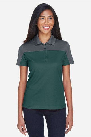 Core 365 CE101W - Polo piqué Performance Balance Color Block pour femme