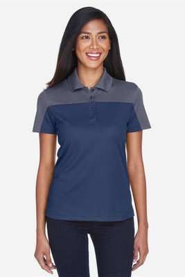 Core365 CE101W - Ladies Balance Colorblock Performance Piqué Polo