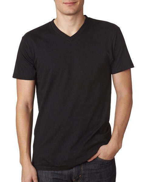 Next Level 6440 - T-shirt à col V en suédine Premium pour homme